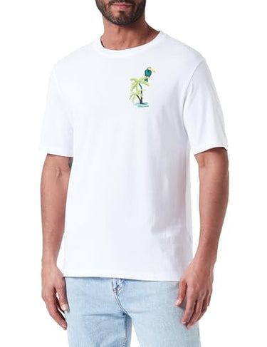 Scotch & Soda Herren Front Back Artwork T-Shirt, White 0006, EU im Sale